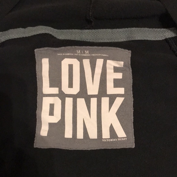 Pink - Hoodie - black and gray - size M - Picture 4 of 6